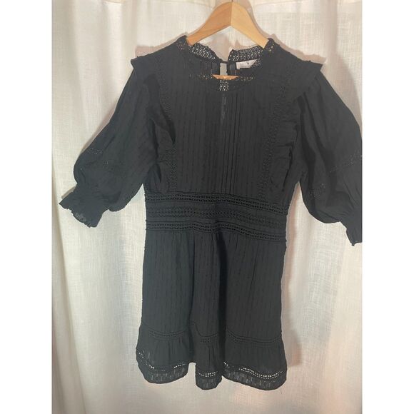 Urban Pioneer Dresses & Skirts - Black Lace Cotton Boho Victorian Inspired Mini Dress, size M‎ by Urban Pioneers